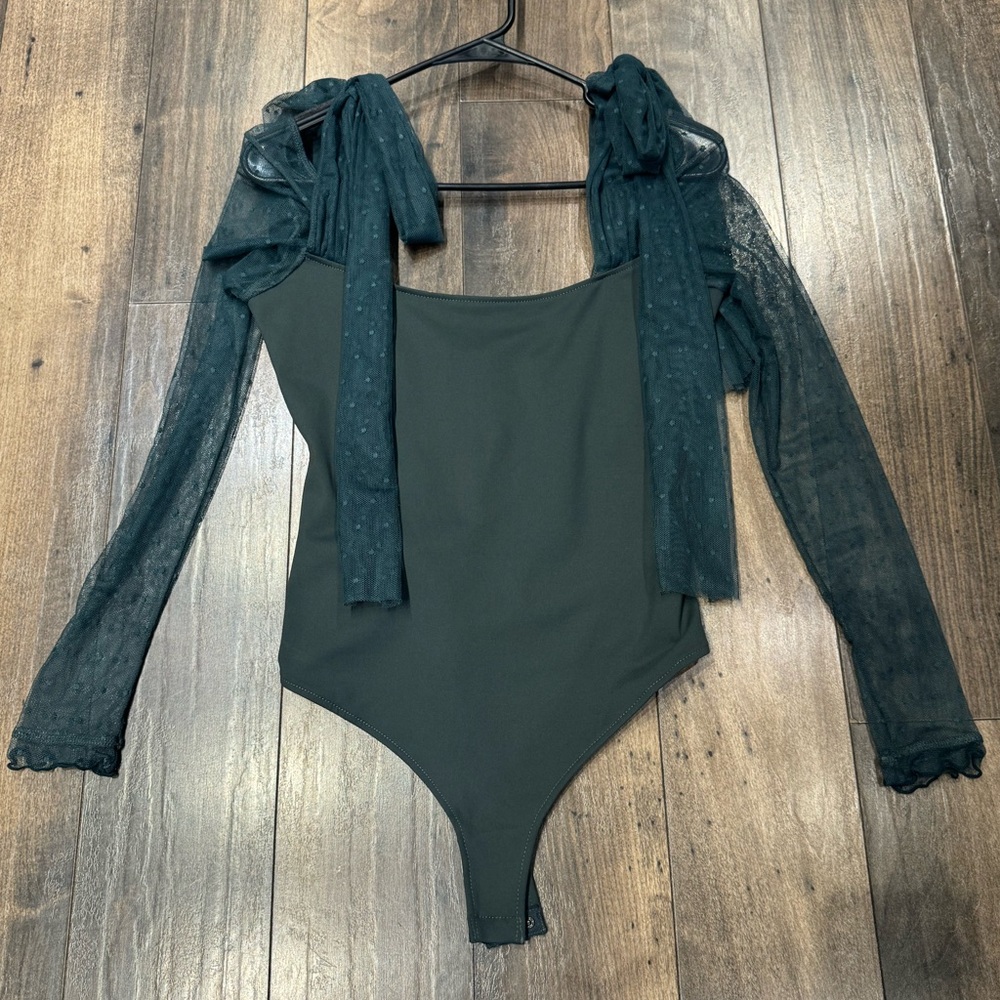 Tongue Tied Green Bodysuit